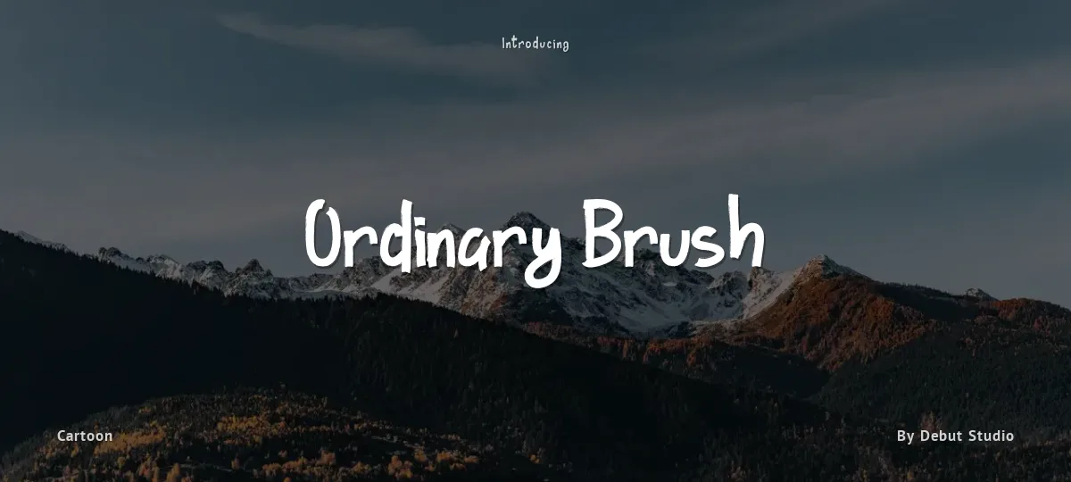 Ordinary Brush font preview
