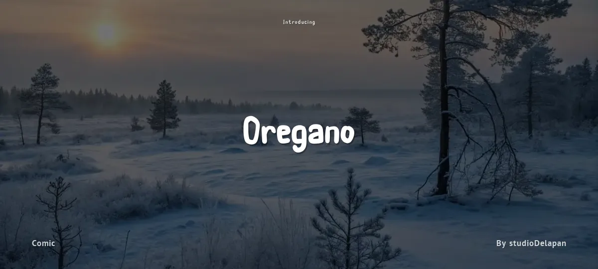 Oregano font preview