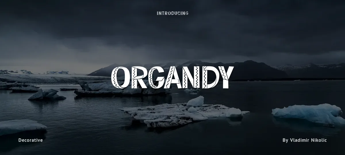 Organdy font preview