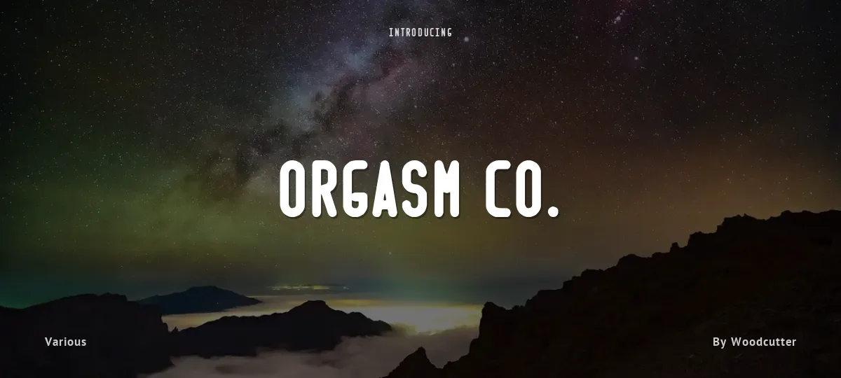 Orgasm Co. font preview