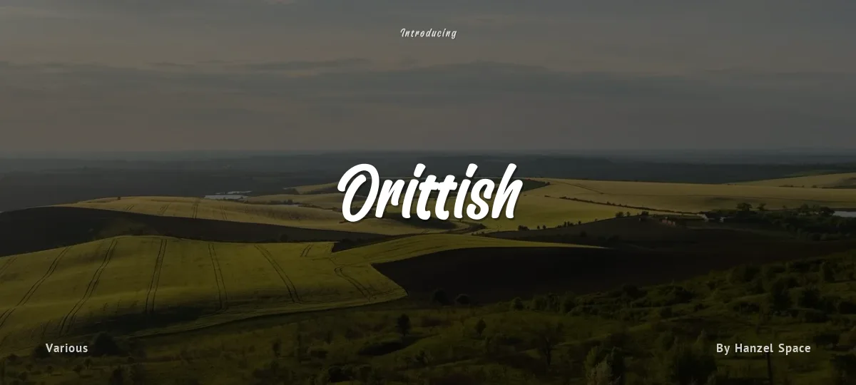 Orittish font preview