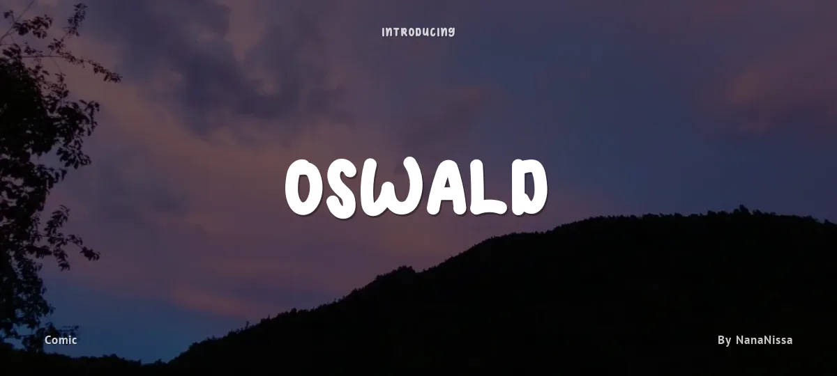 Oswald font preview