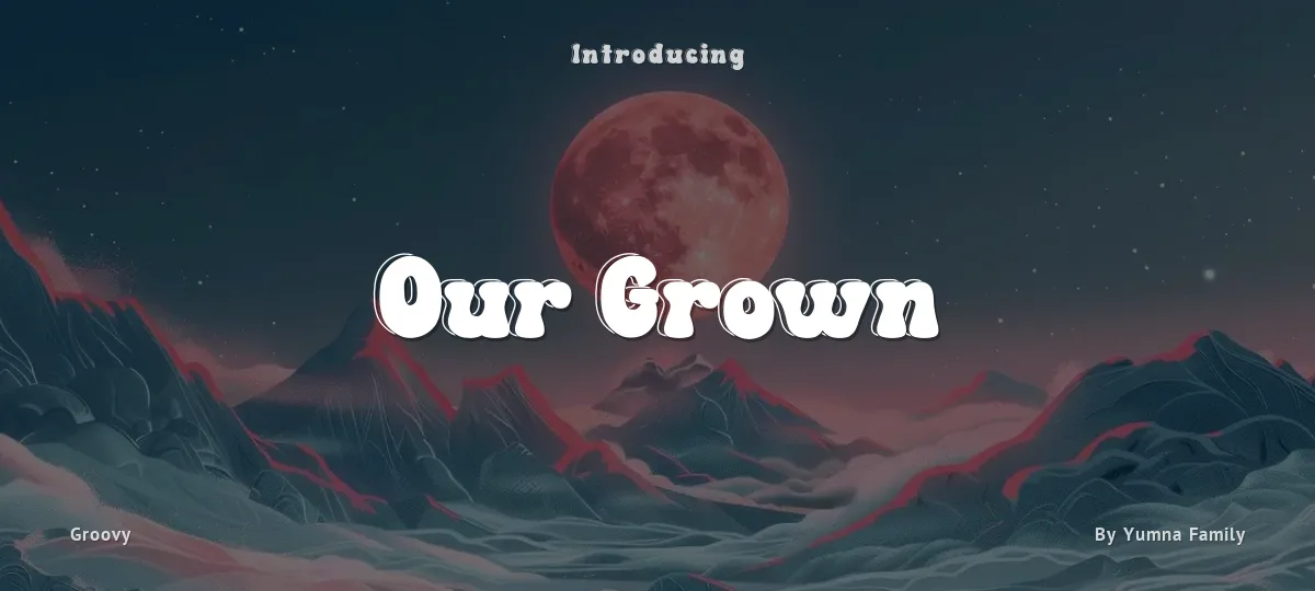 Our Grown font preview