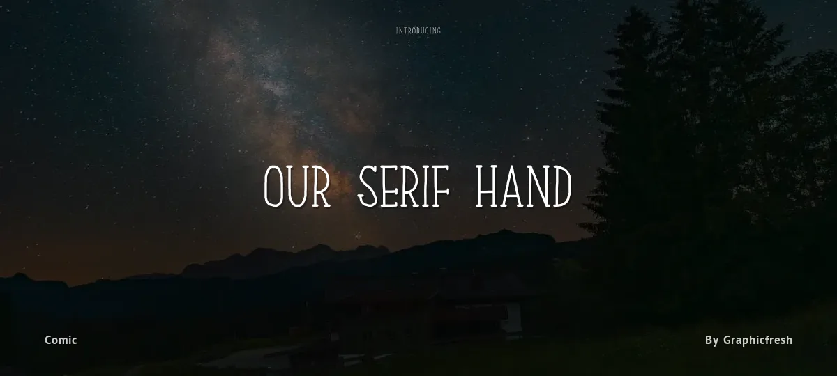 Our Serif Hand font preview
