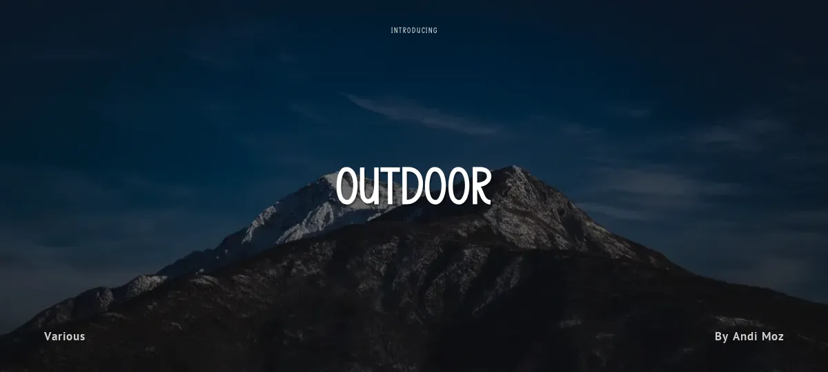 Outdoor font preview