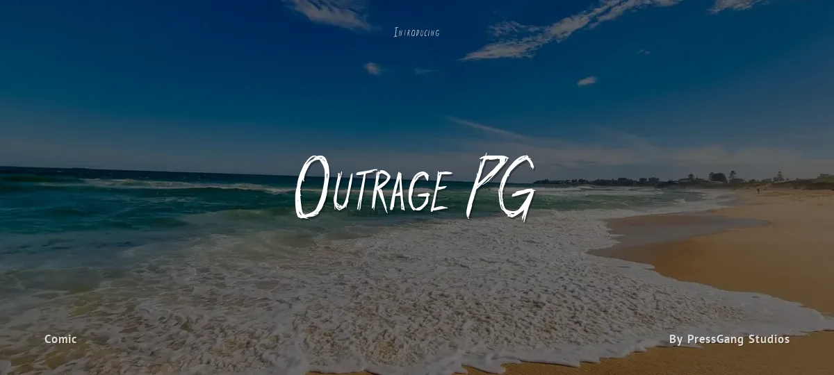 Outrage PG font preview