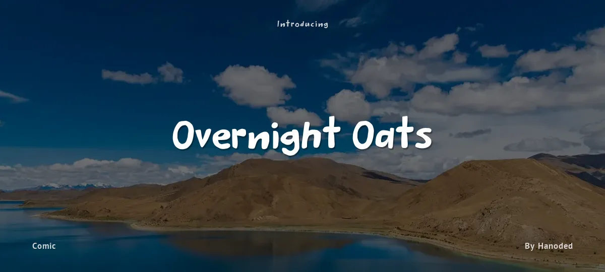 Overnight Oats font preview
