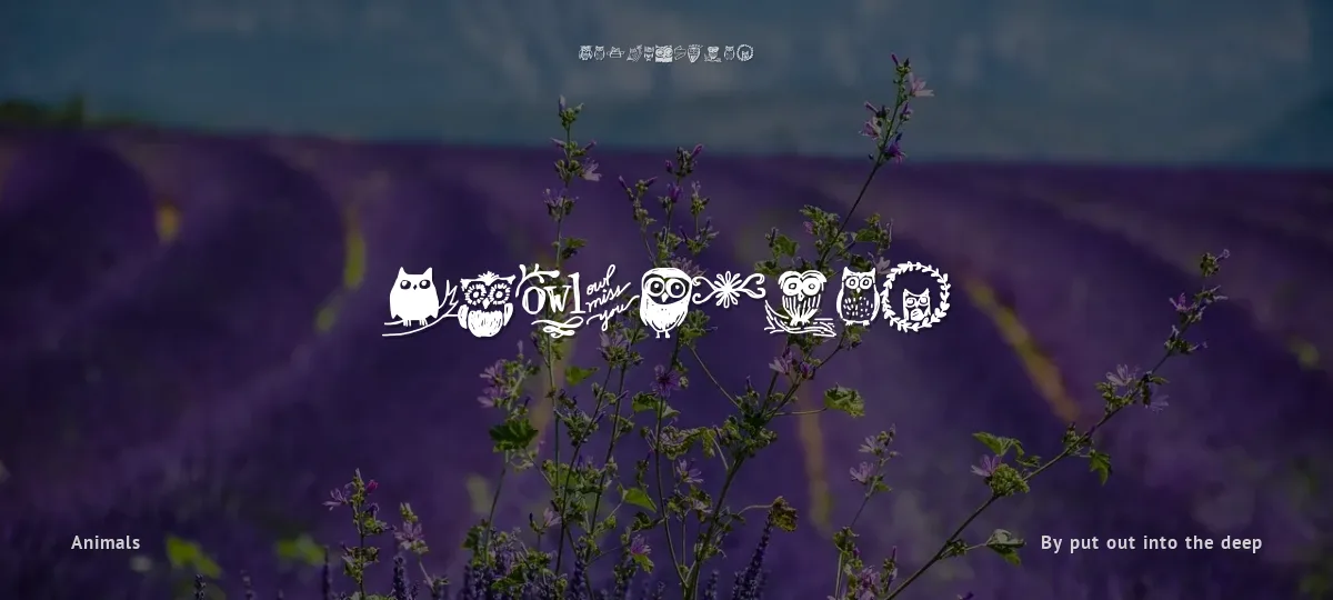 Owlmazing font preview