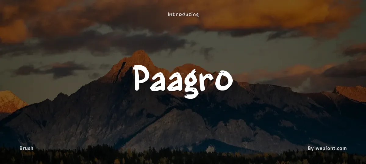 Paagro font preview