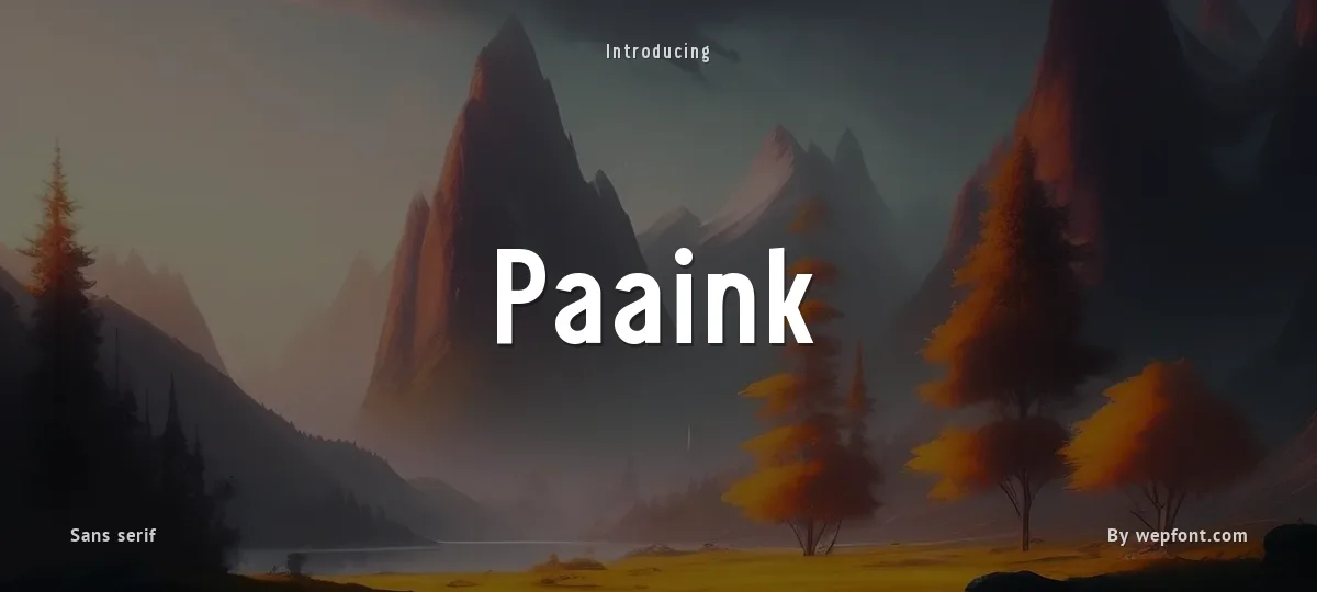 Paaink font preview