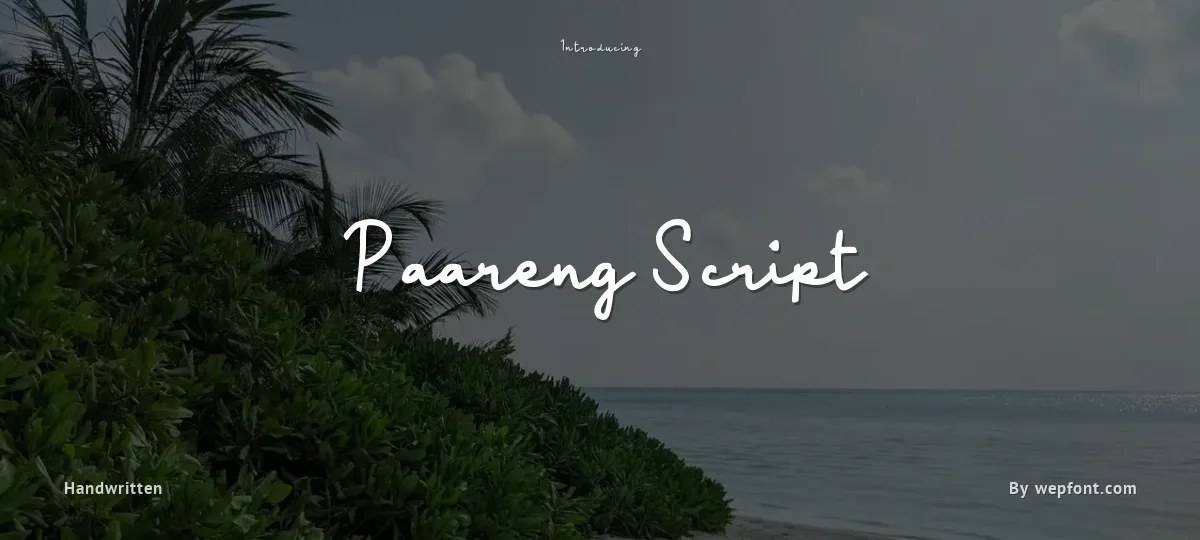Paareng Script font preview