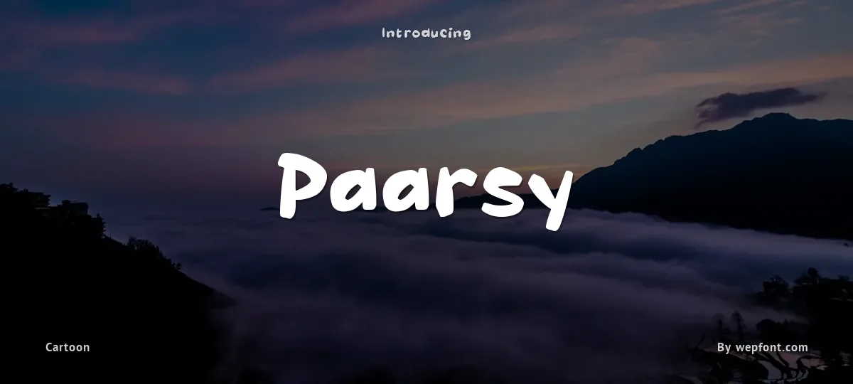 Paarsy font preview