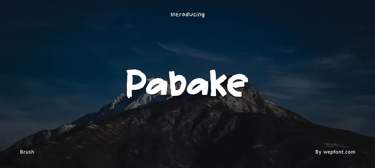 Pabake font preview