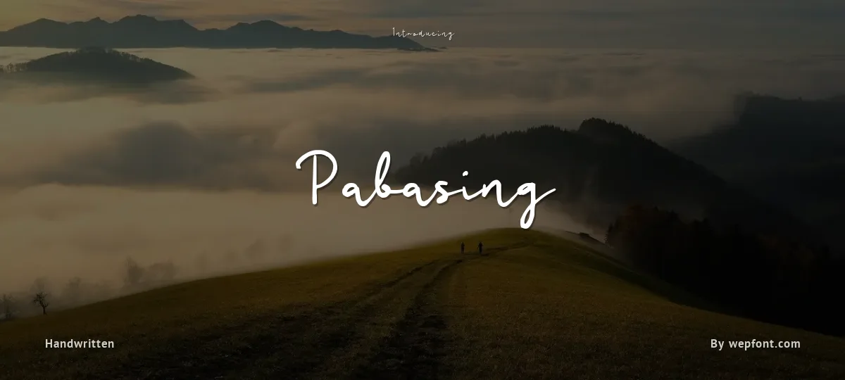 Pabasing font preview