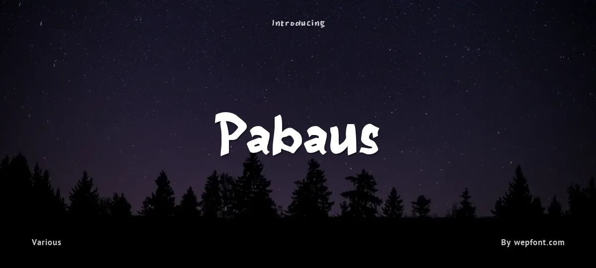 Pabaus font preview