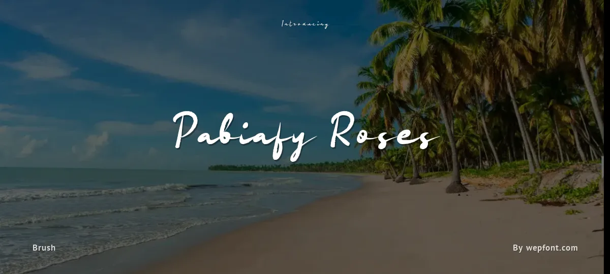 Pabiafy Roses font preview