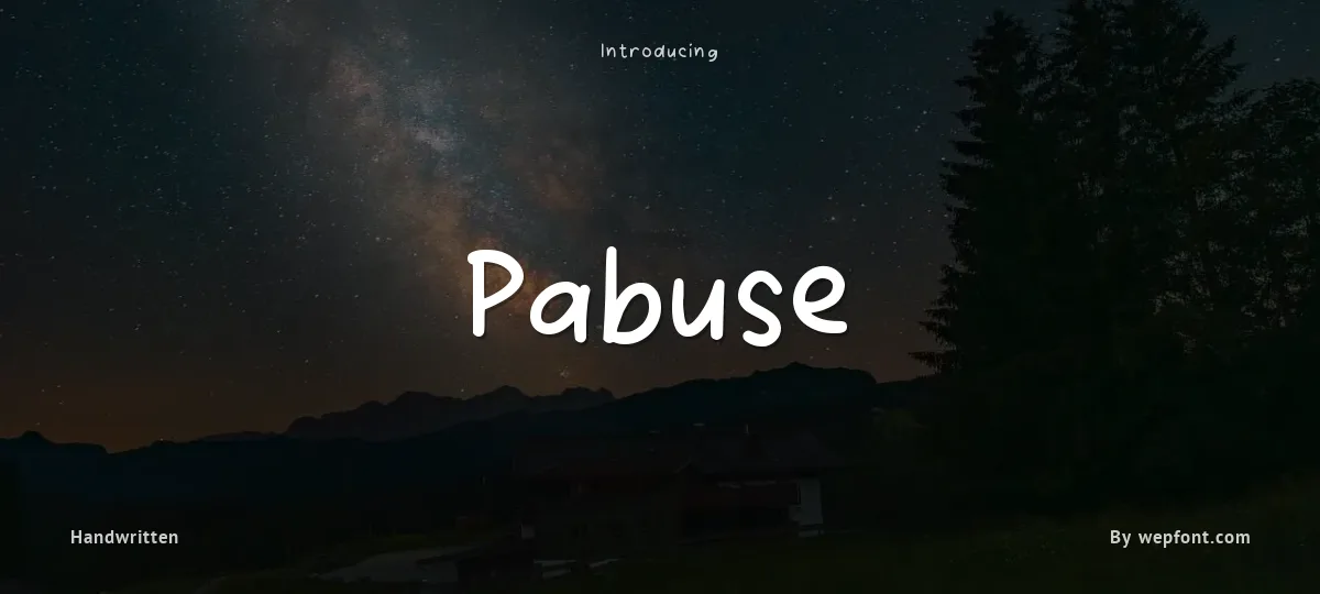 Pabuse font preview