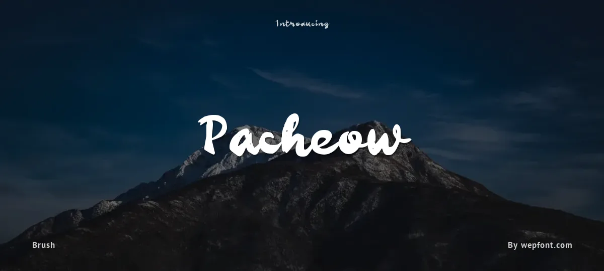 Pacheow font preview