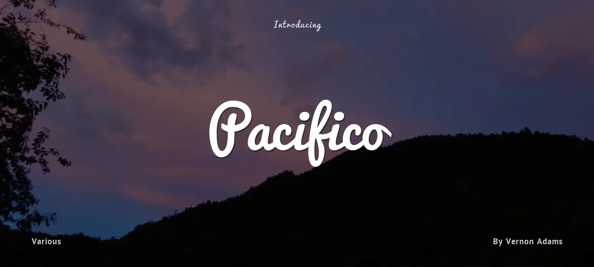 Pacifico font preview