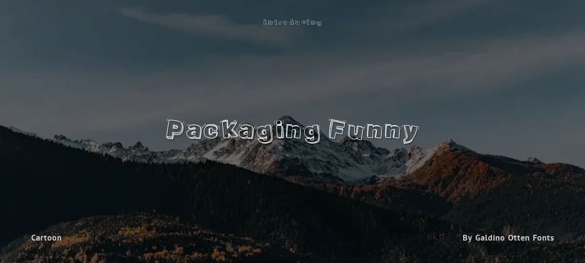 Packaging Funny font preview