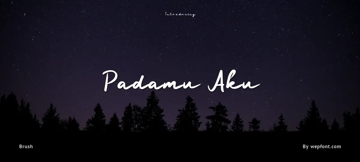 Padamu Aku font preview