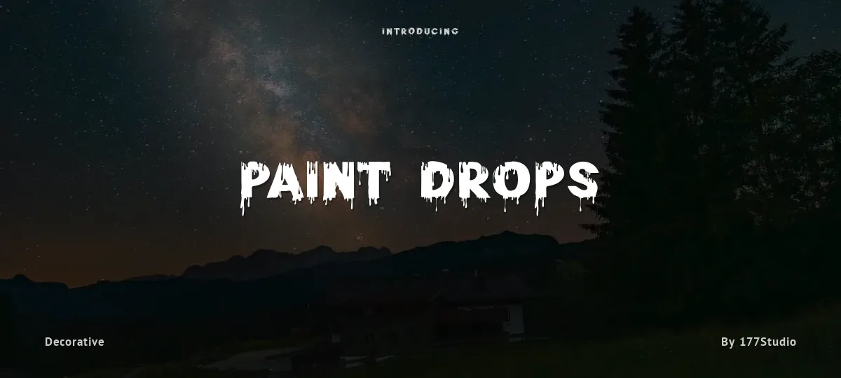 Paint Drops font preview