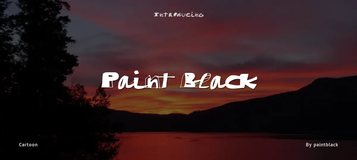 Paint Black font preview
