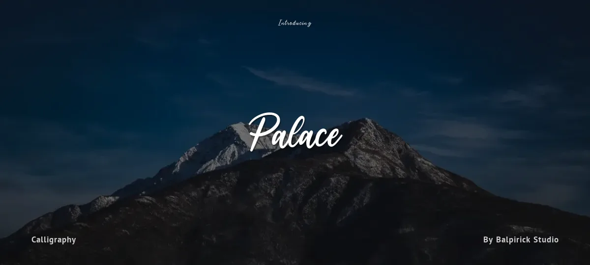 Palace font preview