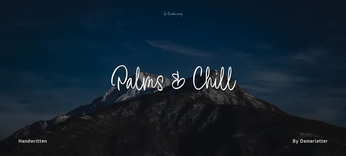 Palms & Chill font preview