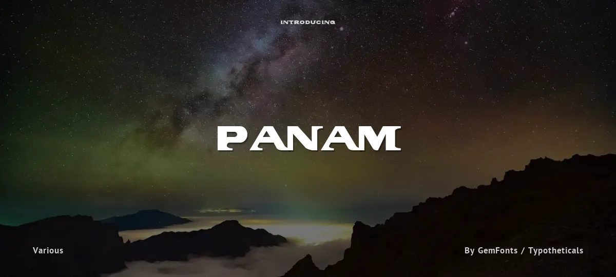 PanAm font preview