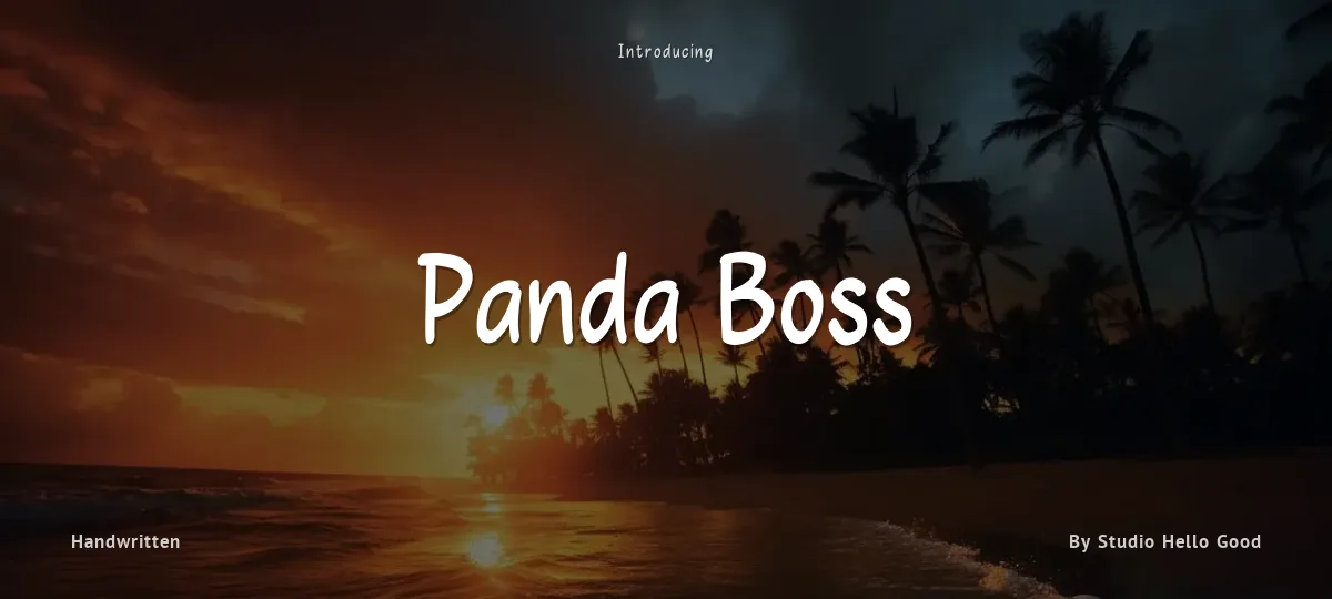 Panda Boss font preview