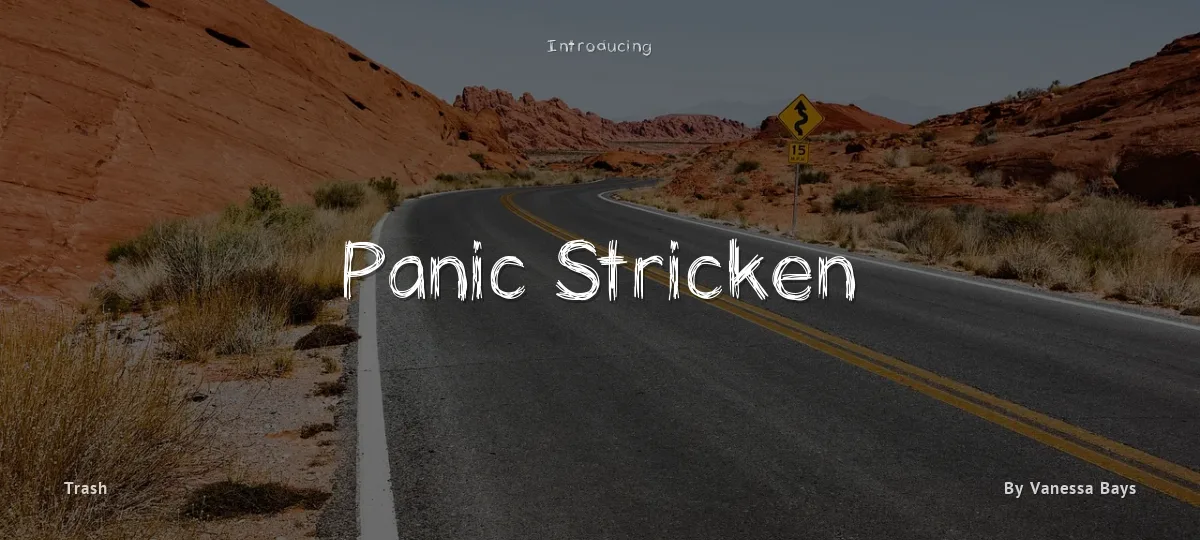 Panic Stricken font preview