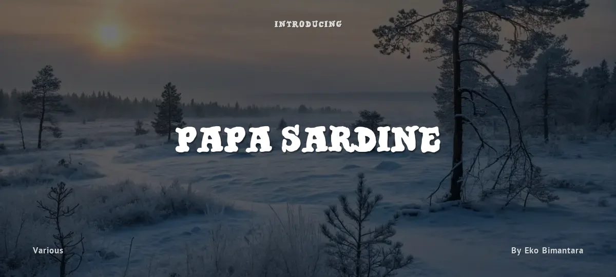 Papa Sardine font preview