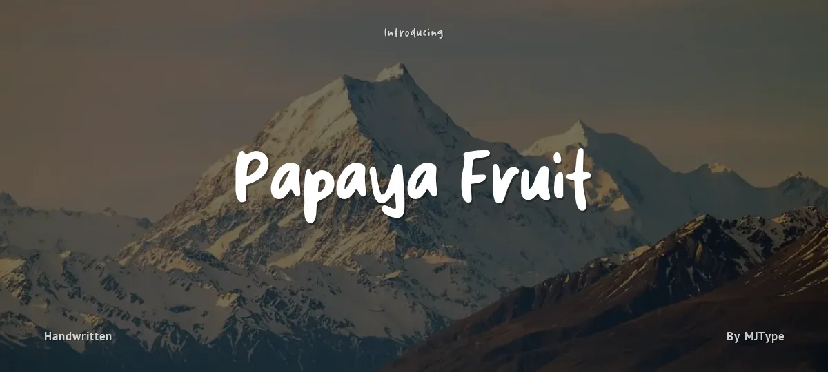 Papaya Fruit font preview