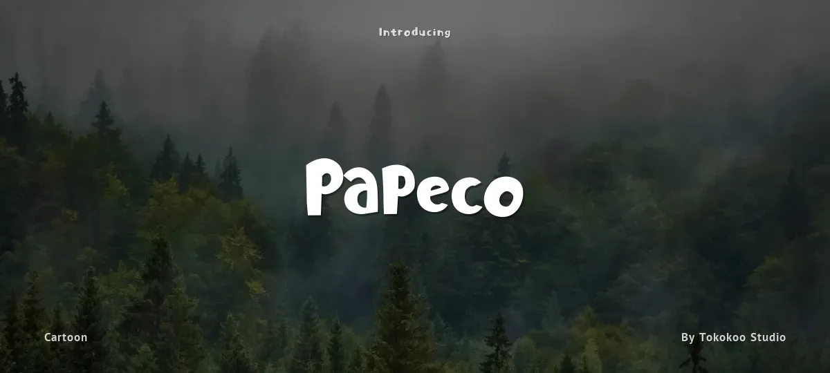 Papeco font preview