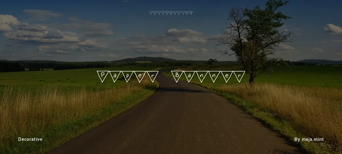 Paper Banner font preview