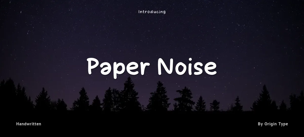 Paper Noise font preview