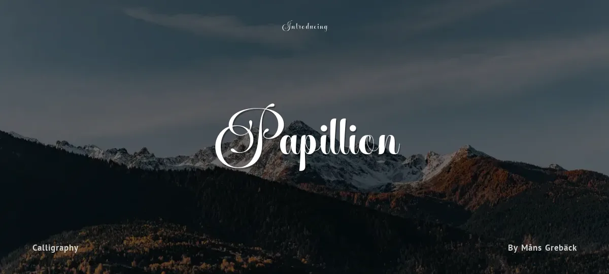 Papillion font preview