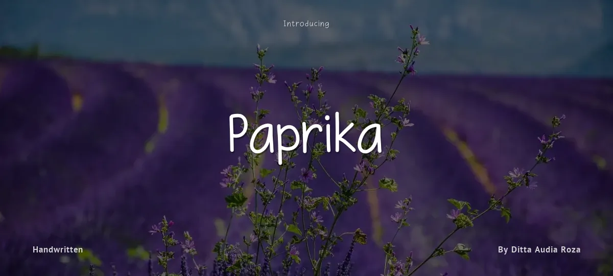 Paprika font preview