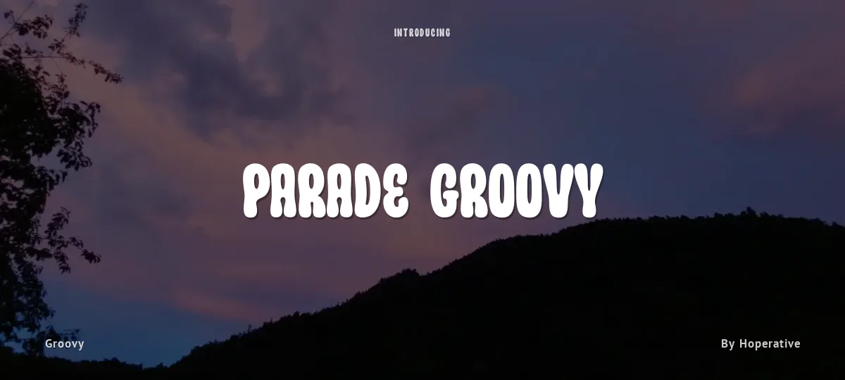 Parade Groovy font preview