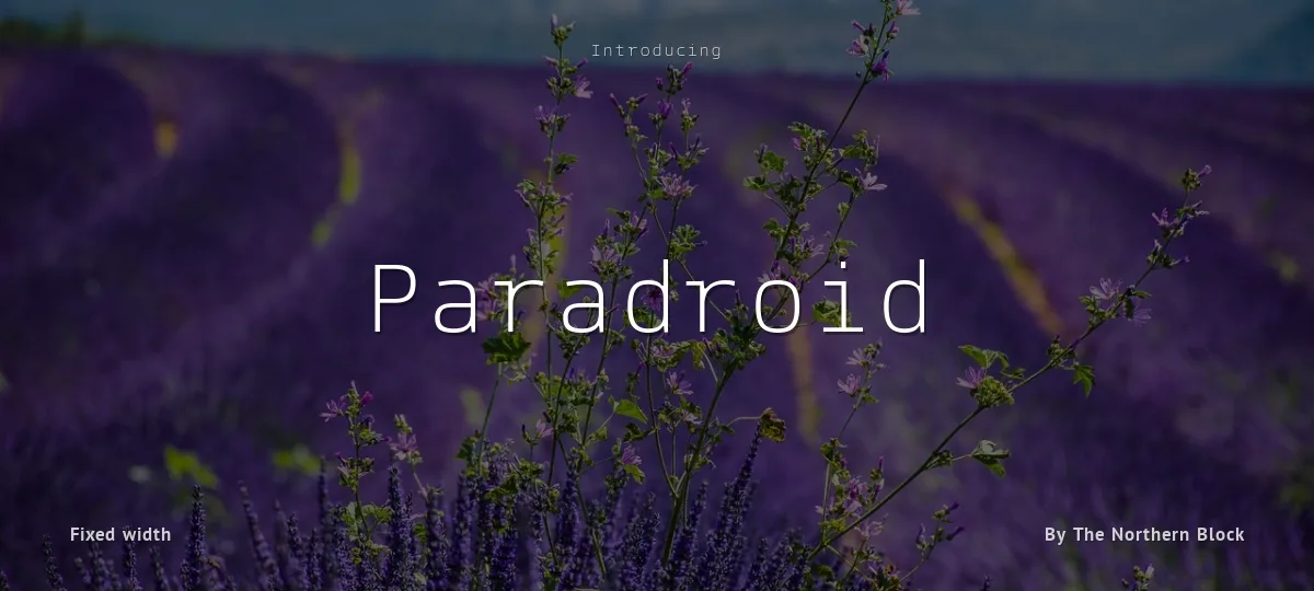 Paradroid font preview