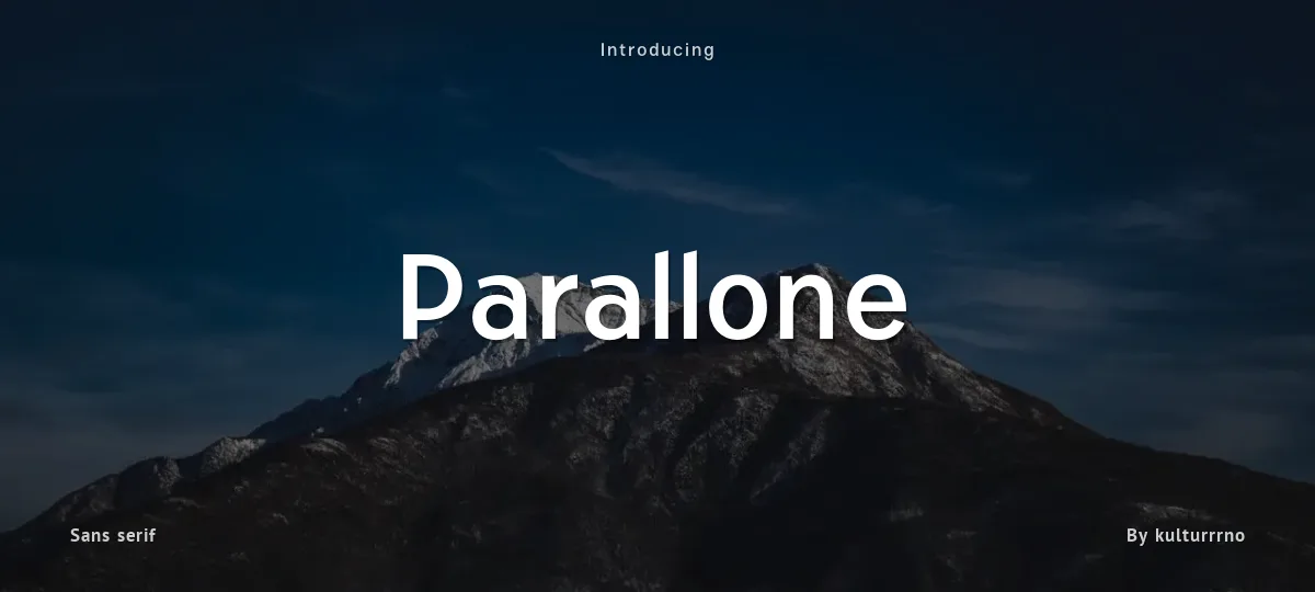 Parallone font preview
