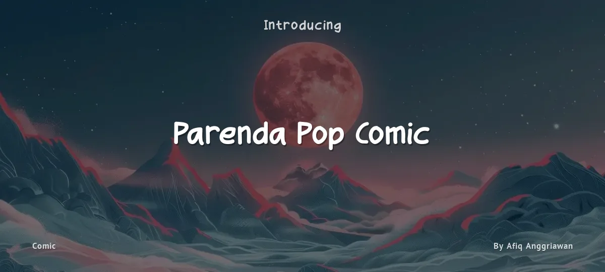 Parenda Pop Comic font preview