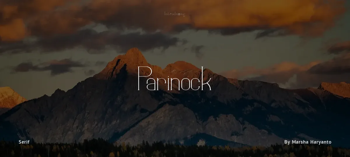 Parinock font preview