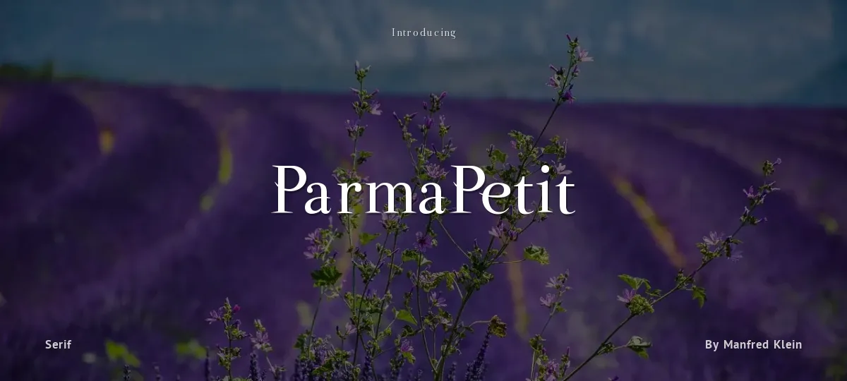 ParmaPetit font preview