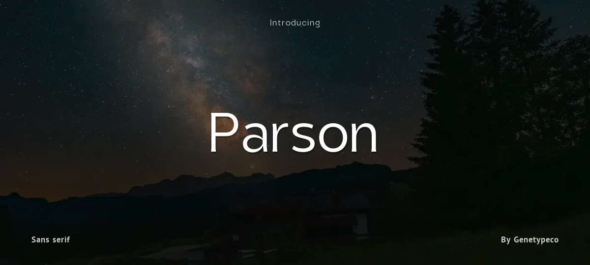 Parson font preview