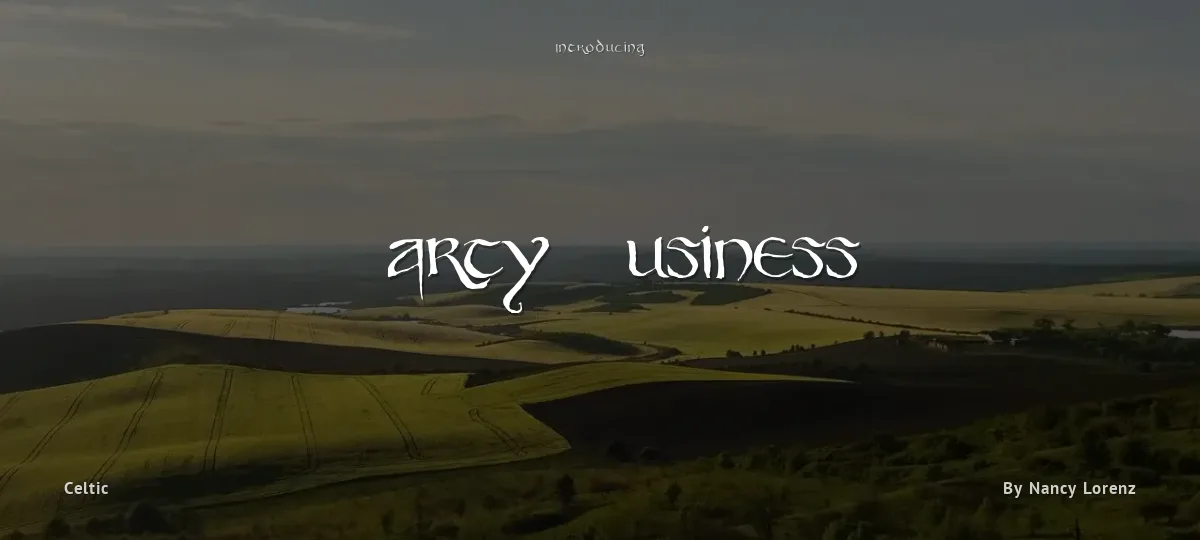 Party Business font preview