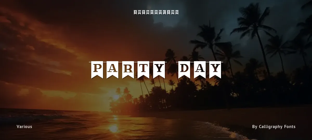 Party Day font preview