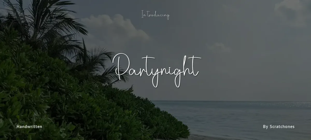 Partynight font preview