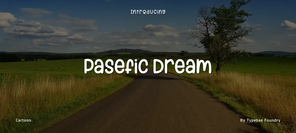 Pasefic Dream font preview